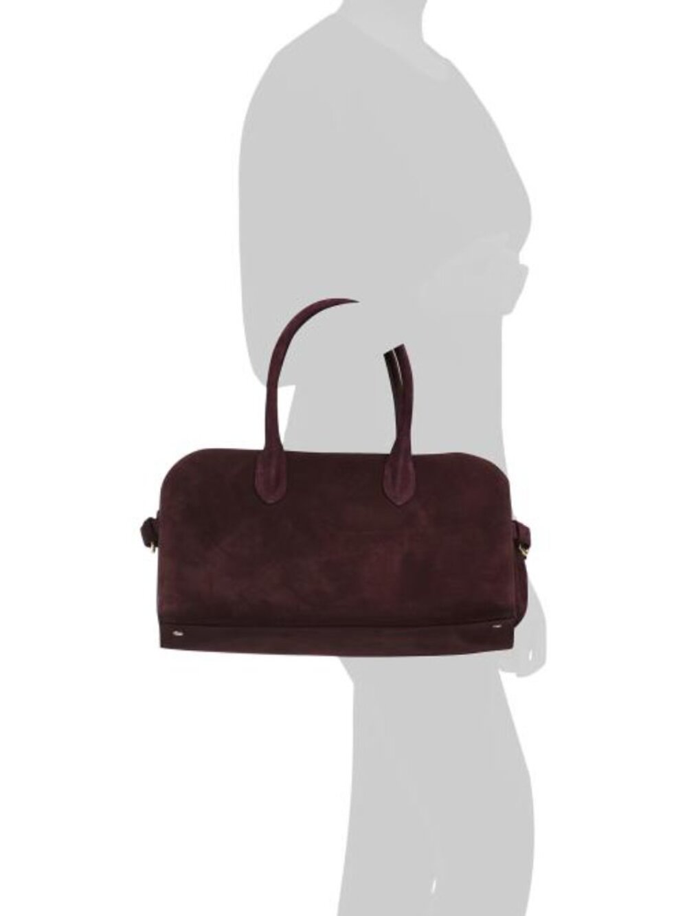 CLAUDIA Made In Italy Suede East West Satchel - Picture 4 of 4